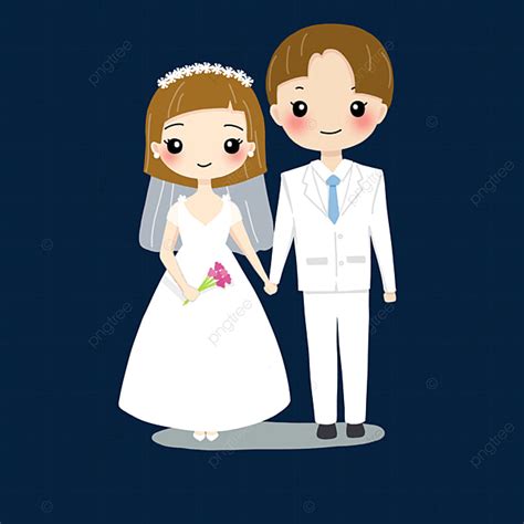 Wedding Cartoon PNG Picture, Wedding Wedding Two Cartoon, Marry, Cartoon, Two Person PNG Image ...