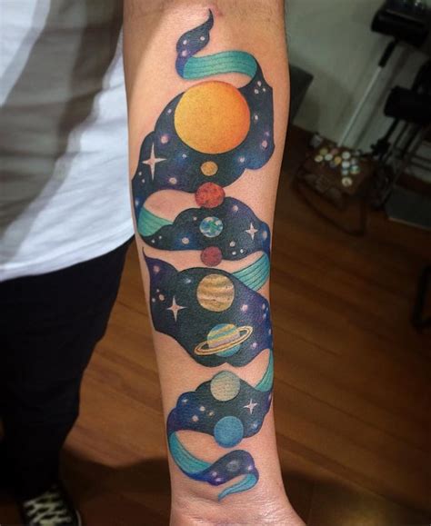 65+ Facinating Solar System Tattoo Designs - Their Origin And Symbolism