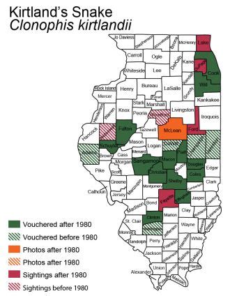 venomous snakes in illinois map