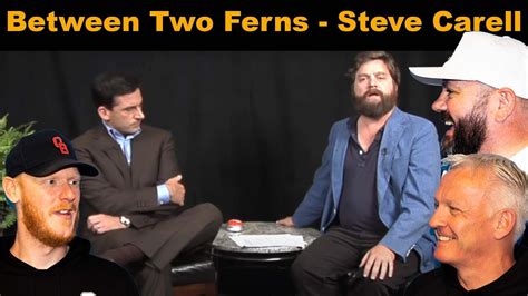 Between Two Ferns - Steve Carell REACTION!! | OFFICE BLOKES REACT!! - YouTube