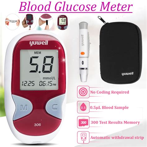 New Blood Glucose Meter Monitor Diabetes Glucometer Blood Sugar Level ...