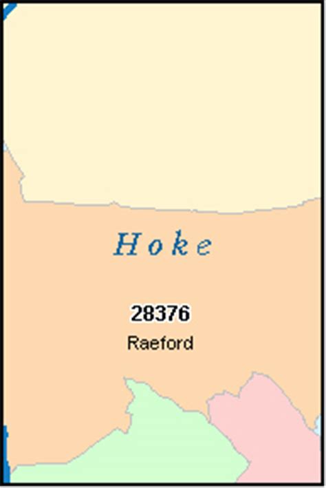 HOKE County, North Carolina Digital ZIP Code Map