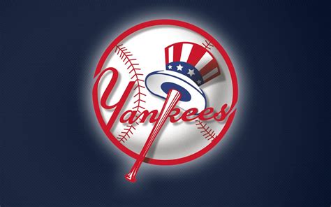 Download New York Yankees Hat Bat Logo Luminous Wallpaper | Wallpapers.com