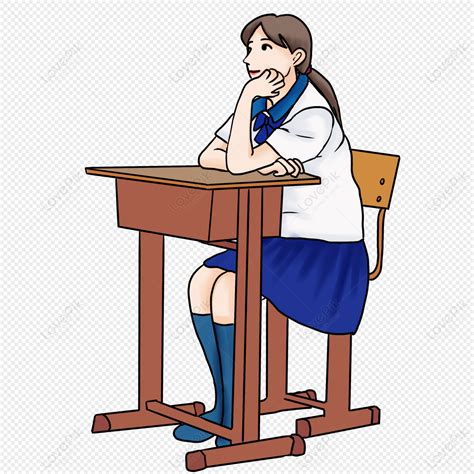 Listen Carefully, Female Girl, Female Sitting, School Student PNG Image Free Download And ...