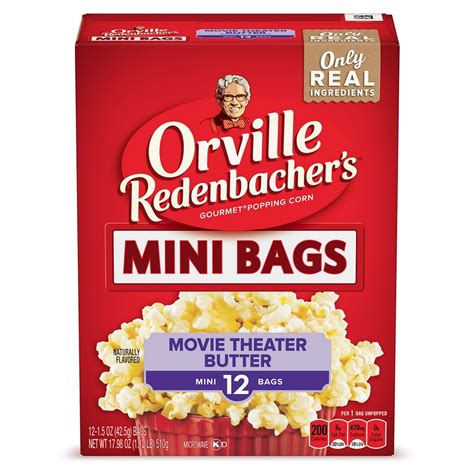 Orville Redenbacher's Movie Theater Butter Microwave Popcorn, Mini Bags, 1.5 Oz, 12 Ct - Walmart ...