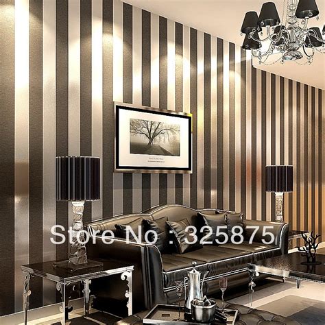 Stripe Zebra BlackWall Paper Wallpaper Roll Modern Feature Vertical ...