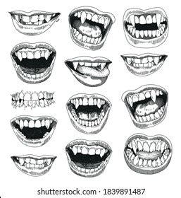 Vampire Teeth Drawing