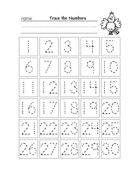 Trace Numbers 1 To 10 Worksheet