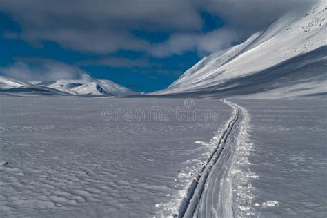 Snowy Winter Landscape of Sarek National Park in Swedish Lappland Stock ...