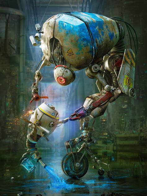 Painting robots: Hi-res Render • Creative Shrimp