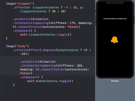 SwiftUI Spring Animation: Realistic Notification by Amos Gyamfi on Dribbble
