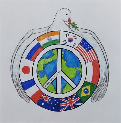 World peace day drawing / world peace day poster / International peace day drawing # ...