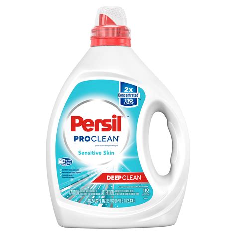 Persil ProClean Liquid Laundry Detergent, Sensitive Skin, 2X Concentrated, 110 Loads - Walmart.com