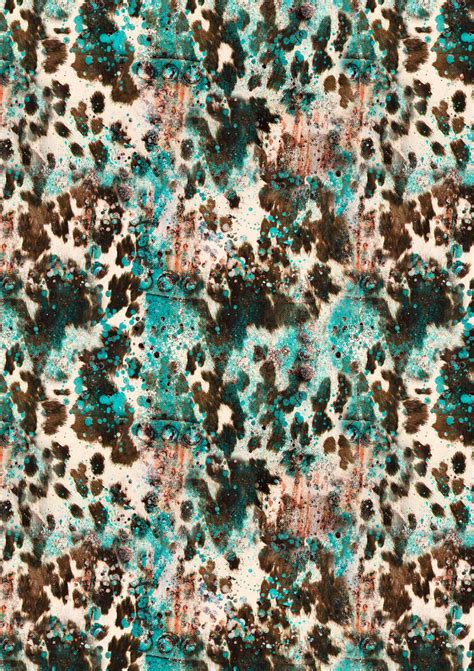 12" x 17" Cowhide Brown Teal HTV Serape Print Mexico Background Patter – The HTV Store