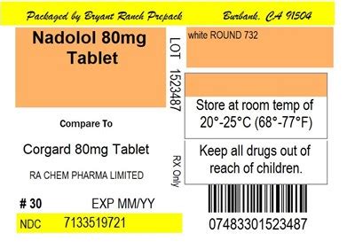 NDC 71335-1972 Nadolol Images - Packaging, Labeling & Appearance