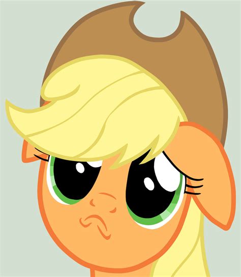 Sad-Faced Applejack by Deaf-Machbot on DeviantArt