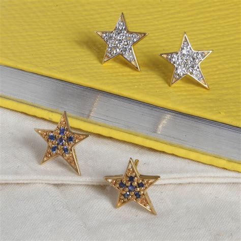 Star Stud Earrings In 18ct Gold Vermeil By Auren | notonthehighstreet.com