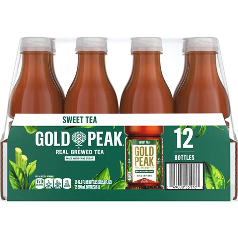 Gold Peak Sweetened Black Tea Bottles, 16.9 fl oz, 12 Pack - Walmart.com