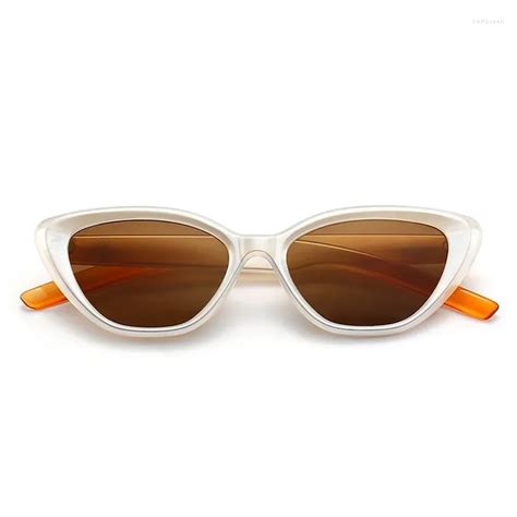 2023 Tea Colored Cats Eye Sunglasses For Women 2022 For Women With Vintage Star Rivet And ...