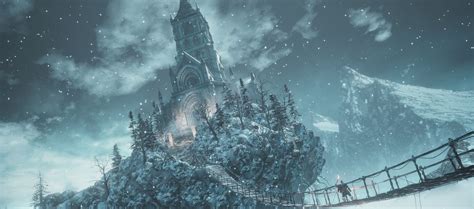 Download Rope Bridge Castle Winter Snow Video Game Dark Souls III HD Wallpaper