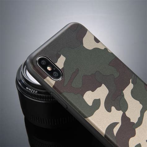 Army Green Camouflage Soft TPU Silicon Case For iPhone