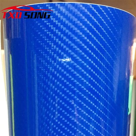 Aliexpress.com : Buy Top quality Ultra Blue Gloss 5D Carbon Fiber Vinyl Wrap 4D Texture Super ...