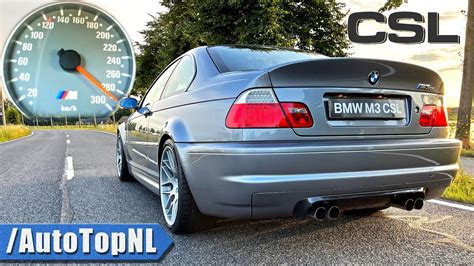 BMW M3 CSL E46 | 0-290 ACCELERATION TOP SPEED & SOUND by AutoTopNL - YouTube