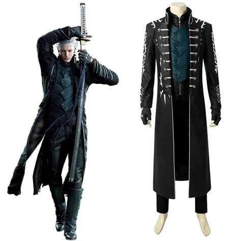 Devil May Cry V DMC 5 Vergil Cosplay Costume Coat Outfit-in Game Costumes from Novelty & Special ...