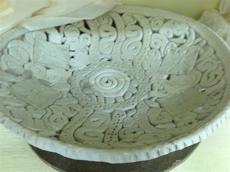 Coil bowl - large! still drying - very slow drying process - trying to avoid cracking! fingers ...