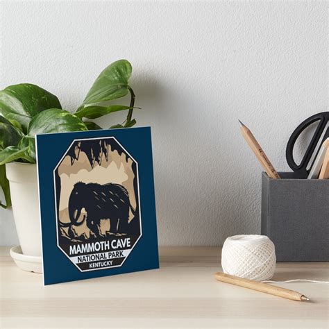 "Mammoth Cave National Park Woolly Mammoth Emblem" Art Board Print for ...