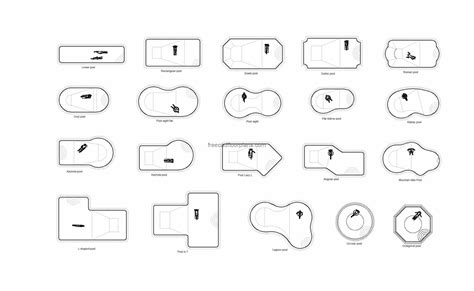 Swimming Pools - Free CAD Drawings