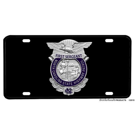 North Carolina State Highway Patrol Badge Design Aluminum License Plat ...