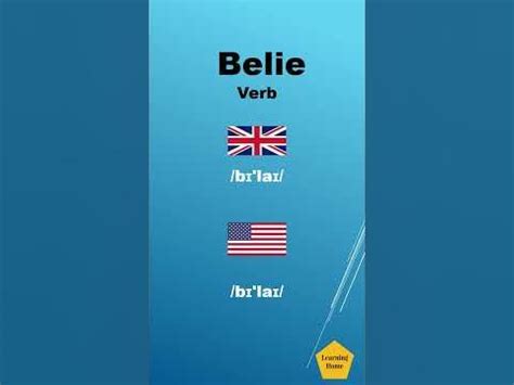 Belie meaning pronunciation and synonyms #Shorts - YouTube