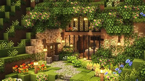 [Minecraft] ⛰️ Aesthetic Mountian House Tutorial / Cottagecore / Mizuno's 16 Craft Resource Pack ...