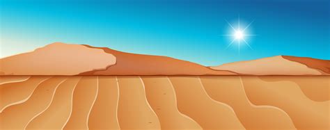 Dry desert landscape scene 299268 Vector Art at Vecteezy