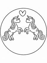 Unicorn Valentines Coloring Page sketch template