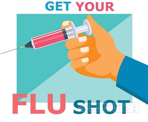 Health Clipart-get your flu shot poster clipart