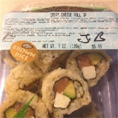 User added: Publix Sushi cream cheese roll: Calories, Nutrition Analysis & More | Fooducate