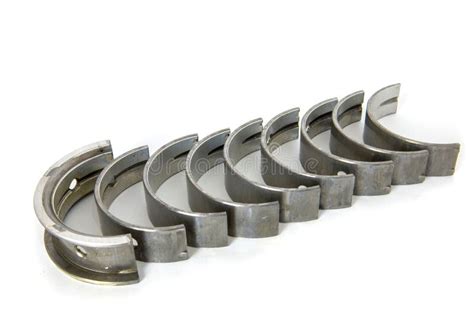 Crankshaft Bearings Isolated on White. Stock Photo - Image of movement ...