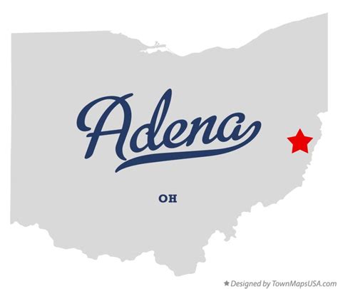 Map of Adena, OH, Ohio