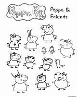 Peppa Pig And Friends Coloring Page Printable sketch template