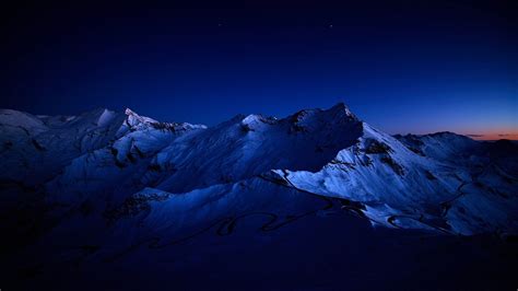 1920x1080 Wallpaper mountains, night, sky, road, bends, darkness ...