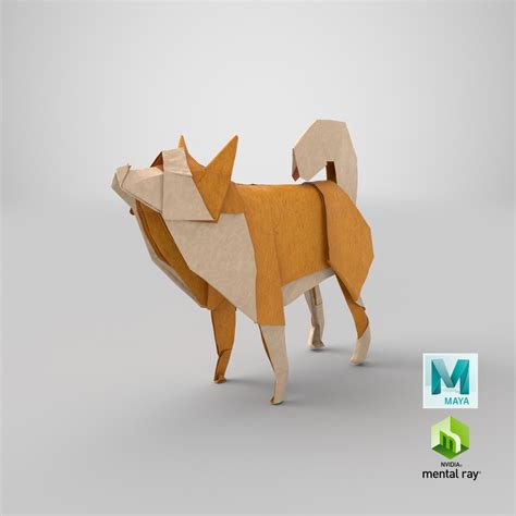 Dog origami 3D model - TurboSquid 1346252