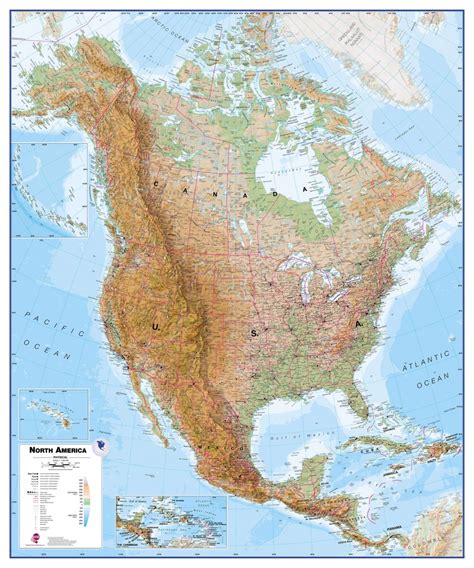 Mapa de América del norte | Paises y Capitales de Norteamérica ...