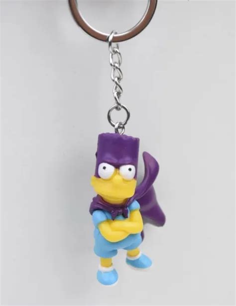 BATMAN BART SIMPSON Keychain Bartman Costume Figural PVC Key Chain The Simpsons £4.57 - PicClick UK