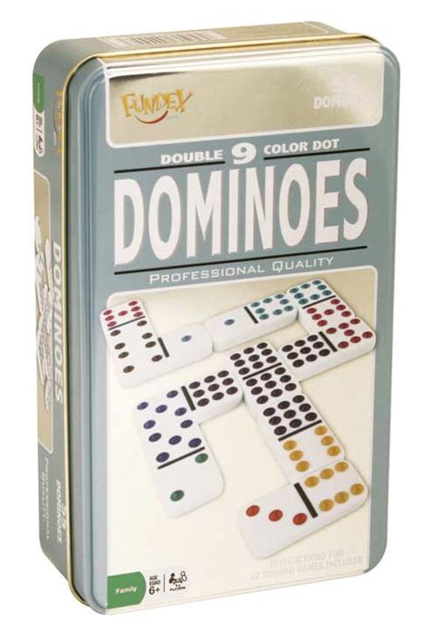 Double 9 Dominoes - Tin, Great American Puzzle Factory | Puzzle Warehouse