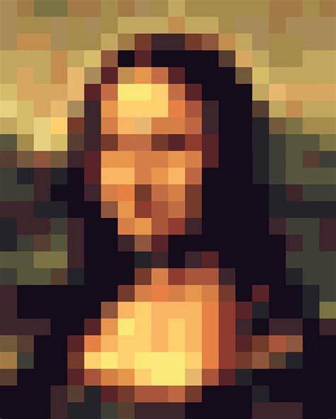 Mona Lisa Pixelface Digital Art by Pixel Face