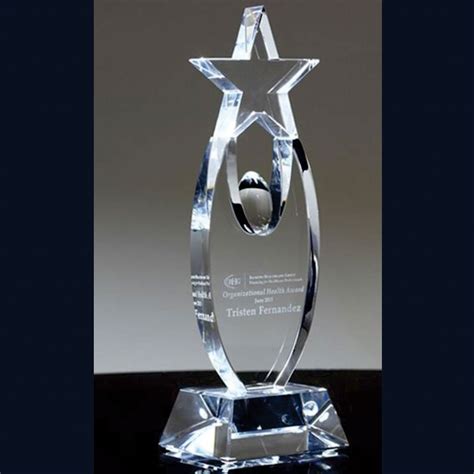 Star On Top Of Flame Acrylic Trophy - Trophy manufacture in mumbai