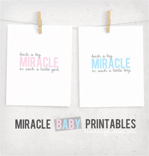 Miracle Baby Printables | Miracle baby quote, Baby quotes, Miracle baby