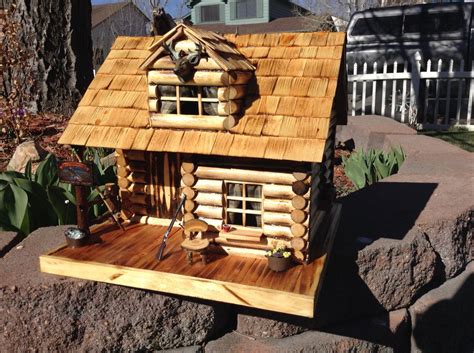 Custom Hand Made Miniature Log Cabin / Birdhouse - Etsy